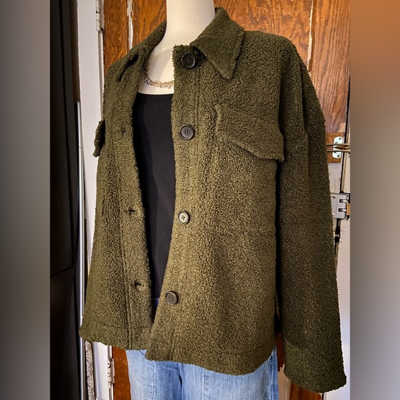 BANANA REPUBLIC Ladies Sherpa Trucker Jacket sz XL - Picture 2 of 10